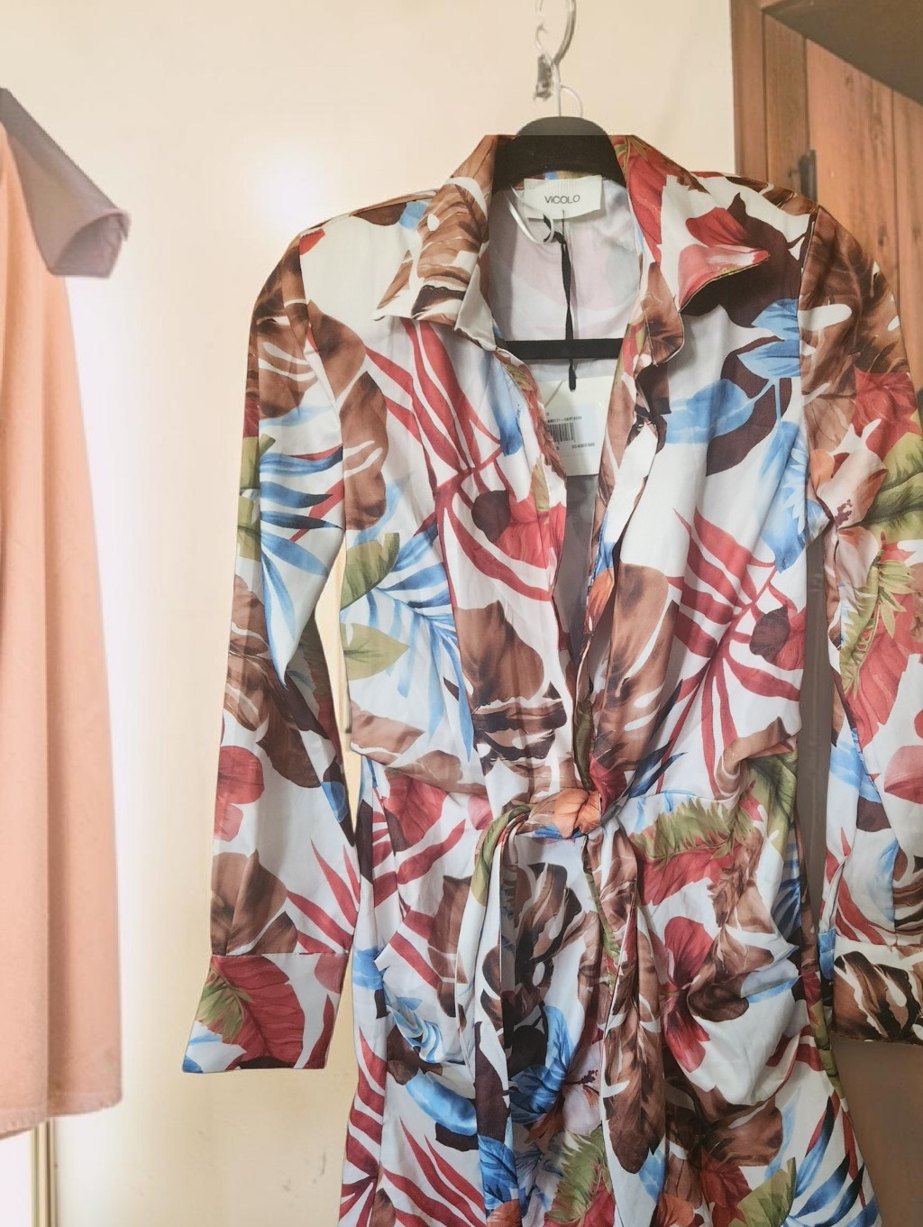 Vicolo Tropical Floral Shirt Dress-W30/L32/B34